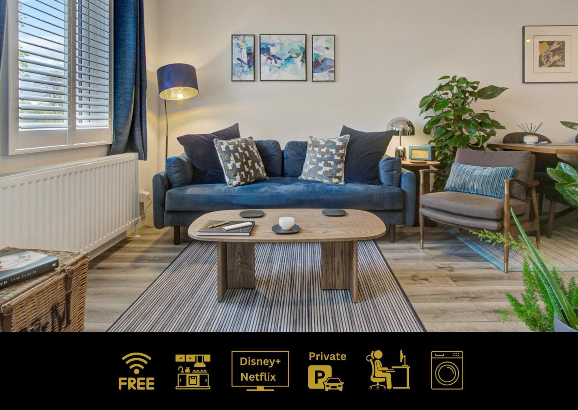 Stylish, Business Traveller Friendly Apartment, With Free Parking And Netflix Farnborough  Kültér fotó